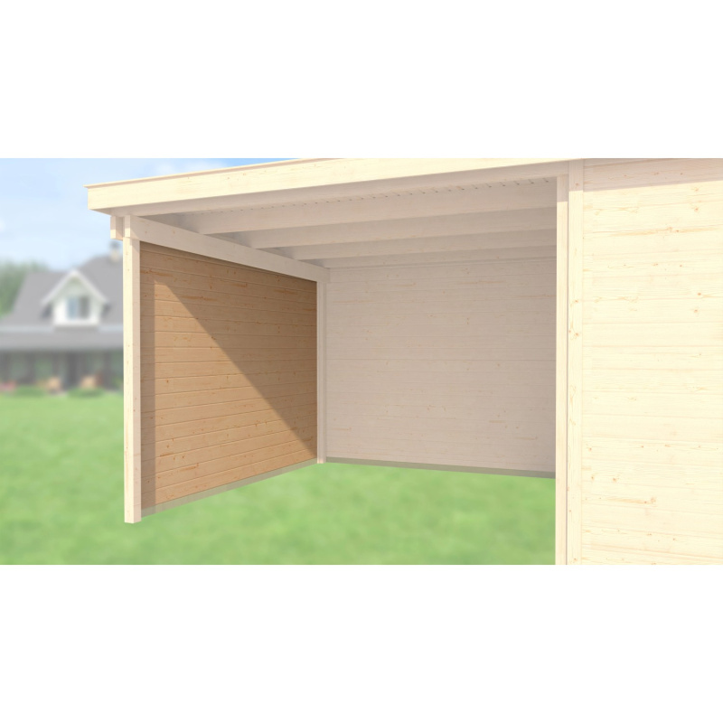 Weka Boční stěna pro designový domek 126 a 172, přírodní, 21 mm, 235 cm