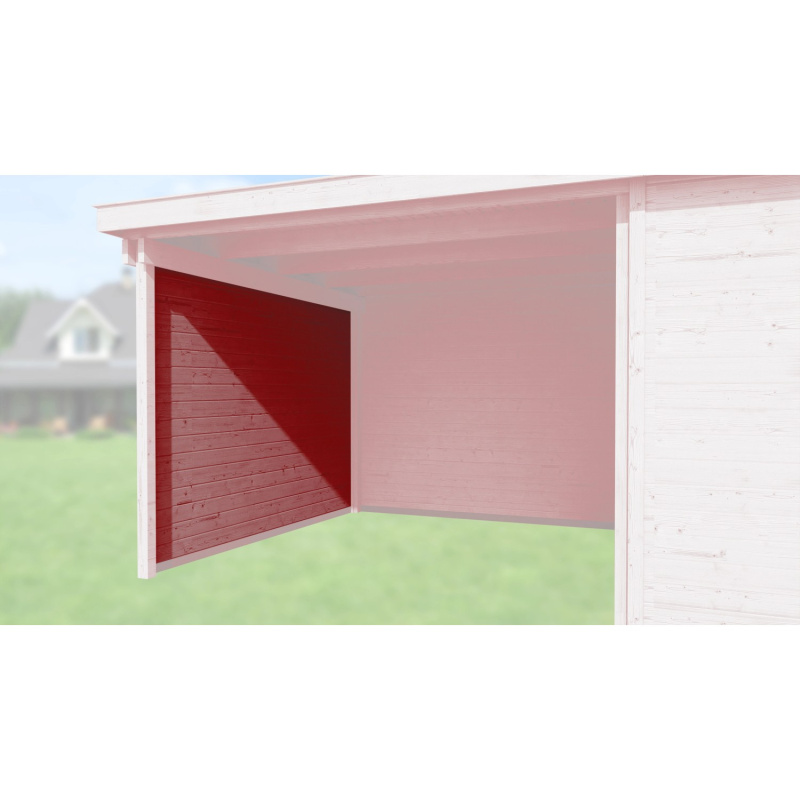 Weka Boční stěna pro designový domek 126 a 172, švédská červená, 21 mm, 235 cm