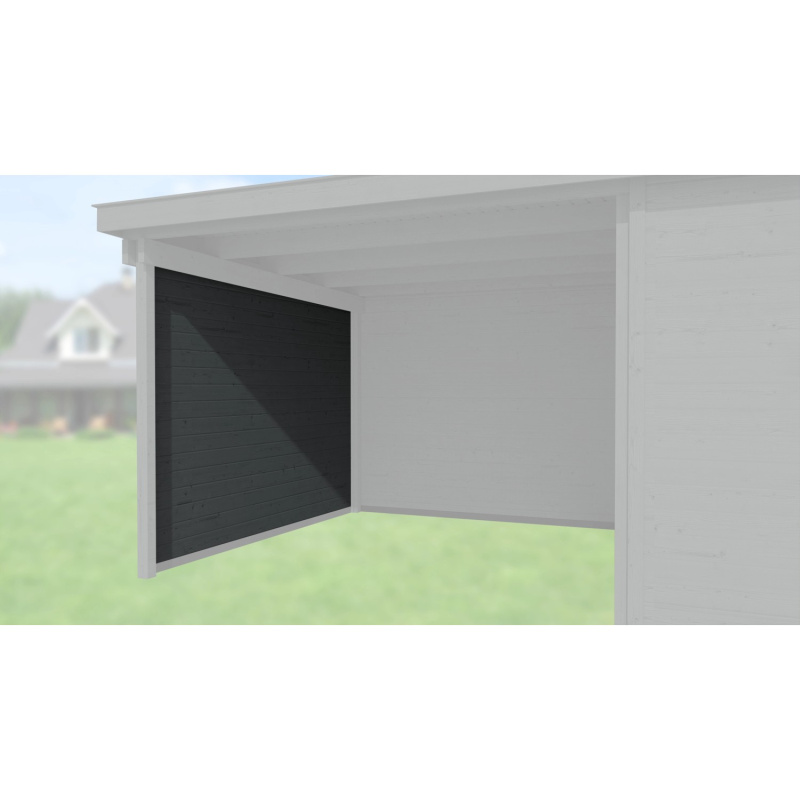 Weka Boční stěna pro designový domek 126 a 172, antracitová, 21 mm, 235 cm