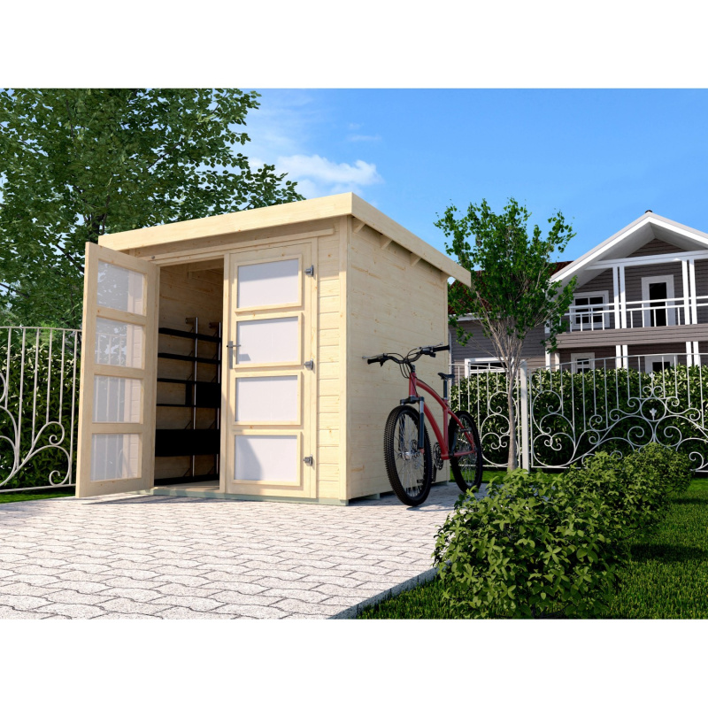 Weka Dřevěný zahradní domek 321 vel. 3, přírodní, 254 x 250 cm