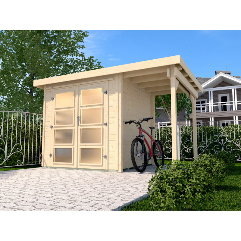 Weka Dřevěný zahradní domek 321 A, vel. 5, přírodní, 414 x 250 cm