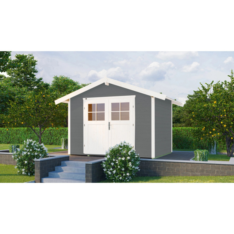 Weka Dřevěný zahradní domek 122 vel. 4, šedá, 301 x 235 cm