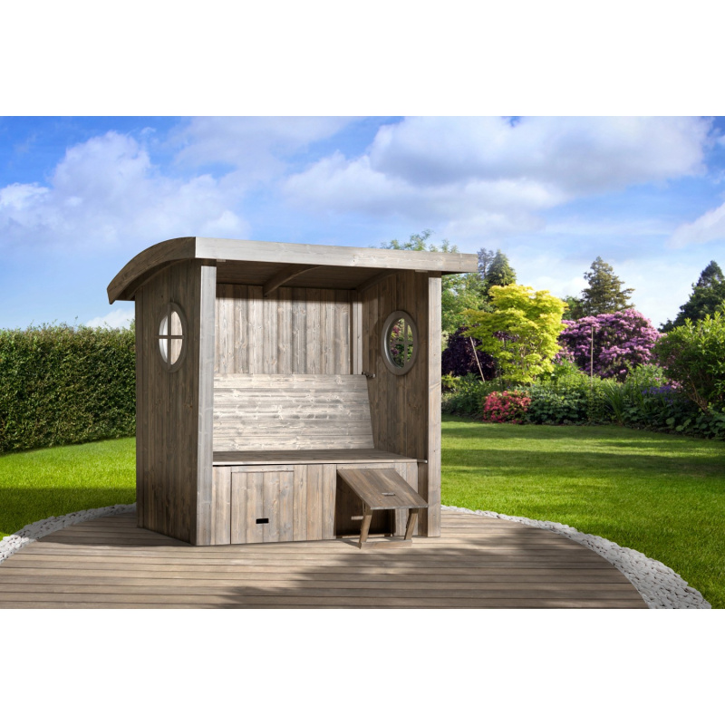 Weka Kryté zahradní posezení Merano lazurované stříbrno-šedé 171 x 93 cm