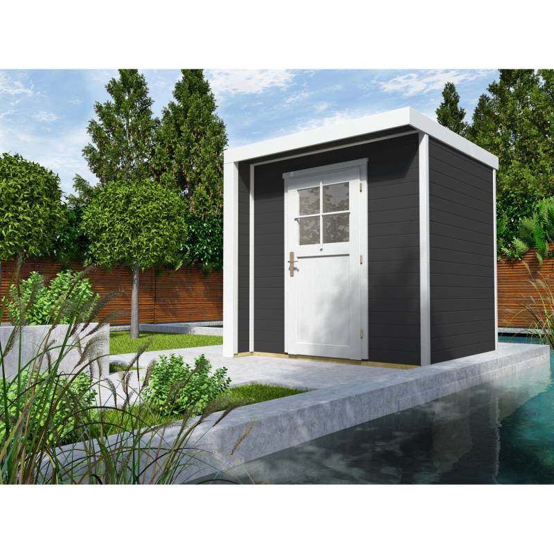Weka Designový zahradní domek Riva 262, antracitová, 209 x 205 cm