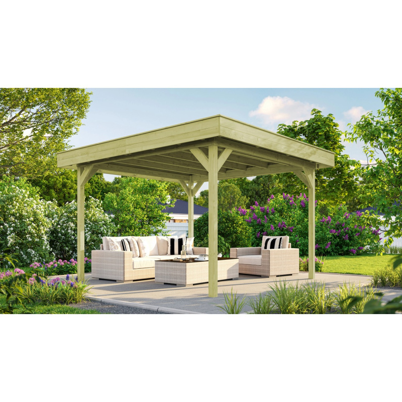 Weka Dřevěný zahradní altán 657 vel. 2, 349 x 360 x 230 cm