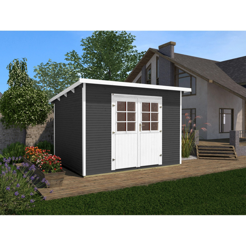Weka Dřevěný zahradní domek 219 vel. 2, antracitová, 320 x 278 cm