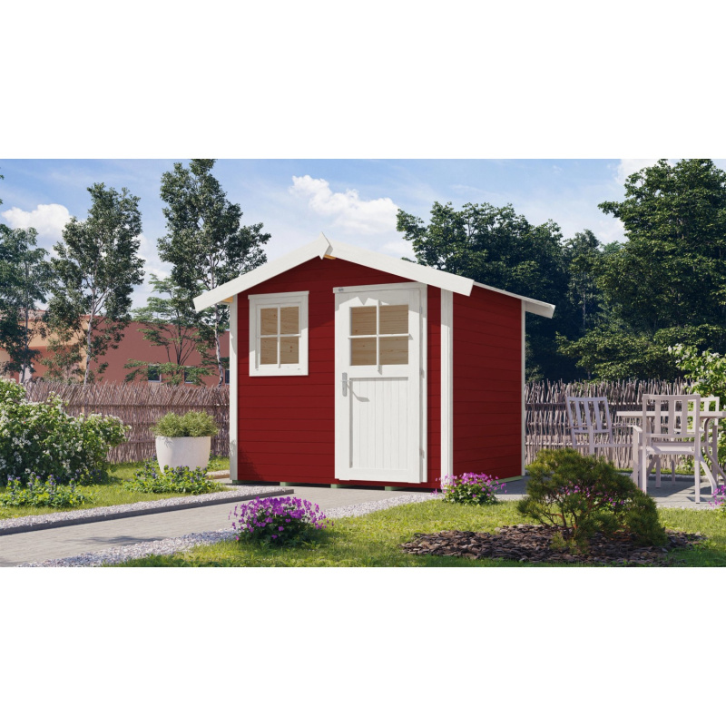 Weka Dřevěný zahradní domek 123 vel. 1, švédská červená, 241 x 205 cm