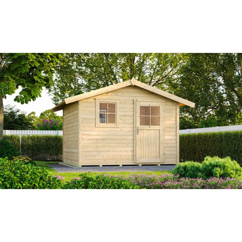Weka Dřevěný zahradní domek 123 vel. 3, přírodní, 301 x 205 cm