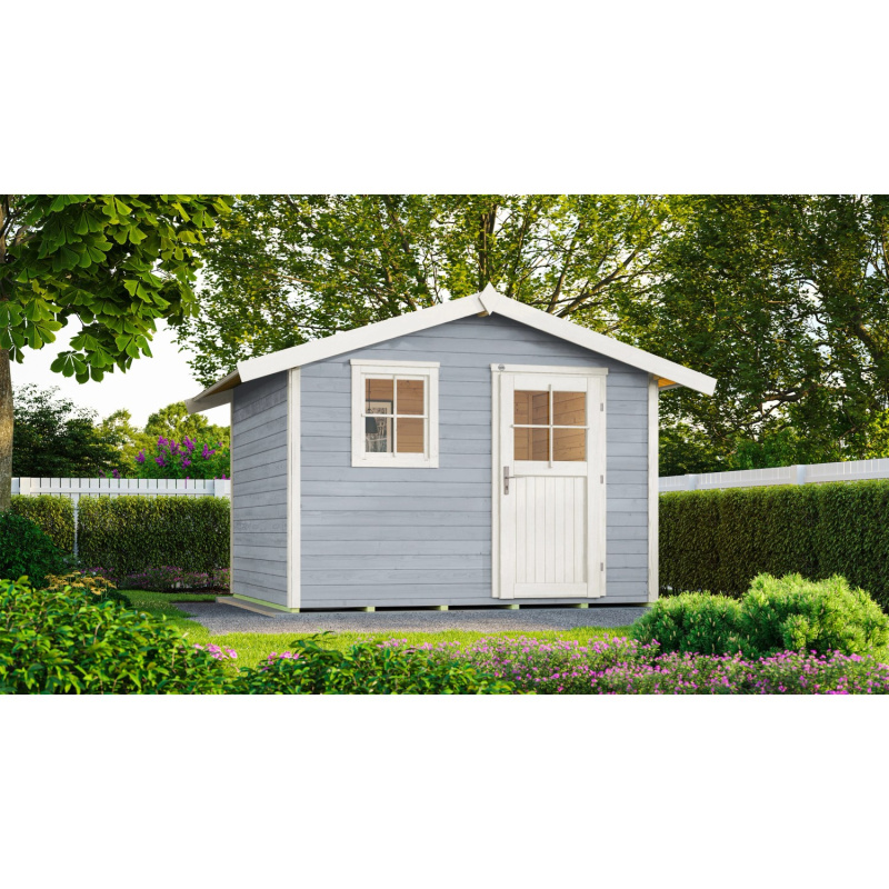 Weka Dřevěný zahradní domek 123 vel. 3, šedá, 301 x 205 cm