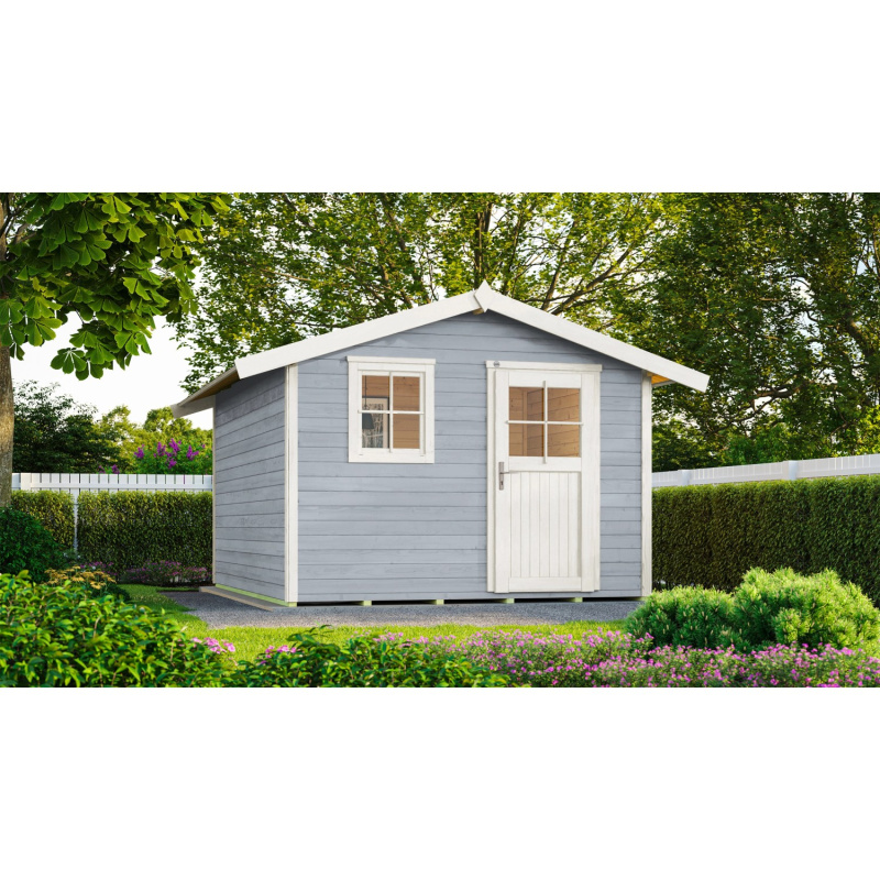 Weka Dřevěný zahradní domek 123 vel. 5, šedá, 301 x 295 cm