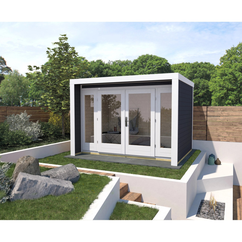 Weka Designový zahradní domek 263, vel. 2, antracitová, 305 x 235 cm