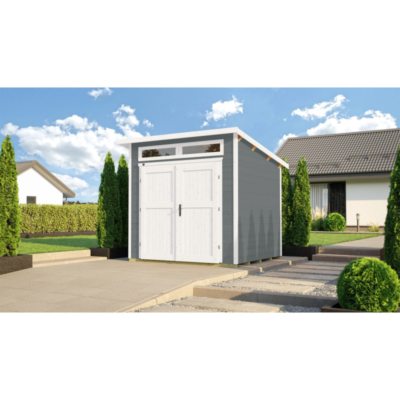 Weka Dřevěný zahradní domek 264 vel. 2, šedá, 235 x 239 cm