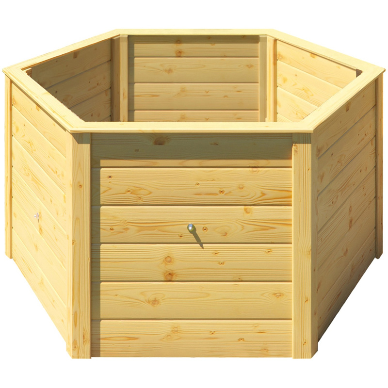 Weka Vyvýšený záhon 669, 6-hranný, přírodní, 143 x 143 x 68,5 cm