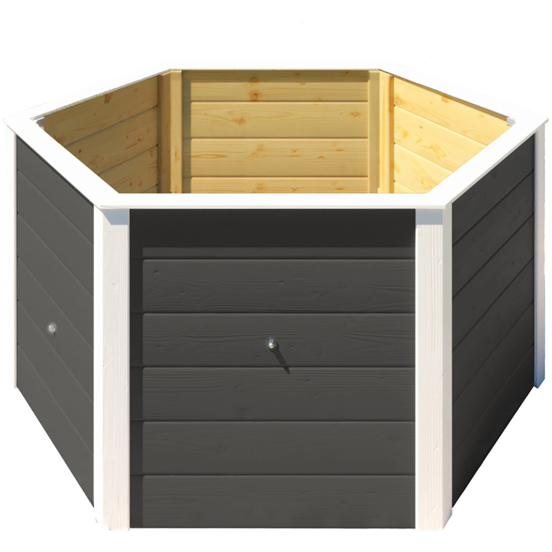 Weka Vyvýšený záhon 669, 6-hranný, antracitový, 143 x 143 x 68,5 cm