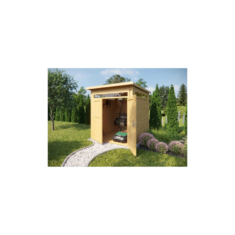 Weka Dřevěný zahradní domek se 4 světlíky 265 vel. 2, přírodní, 205 x 209 cm