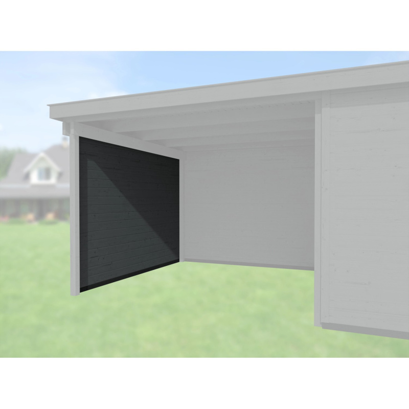 Weka Boční stěna pro designový domek WekaLine 172, antracitová, 28 mm, 295 cm