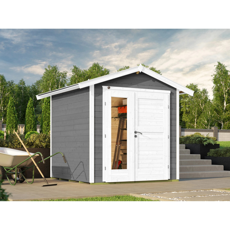 Weka Zahradní domek 224 A, vel. 1, šedá, 260 x 233 x 238 cm