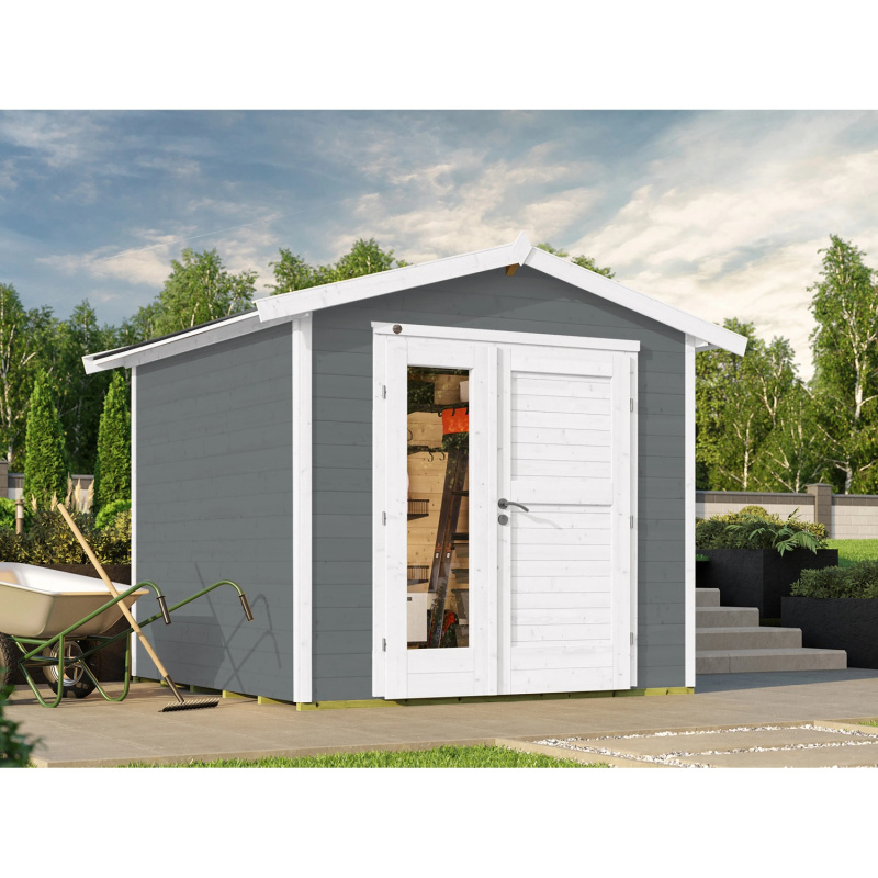 Weka Zahradní domek 224 A, vel. 2, šedá, 280 x 263 x 238 cm