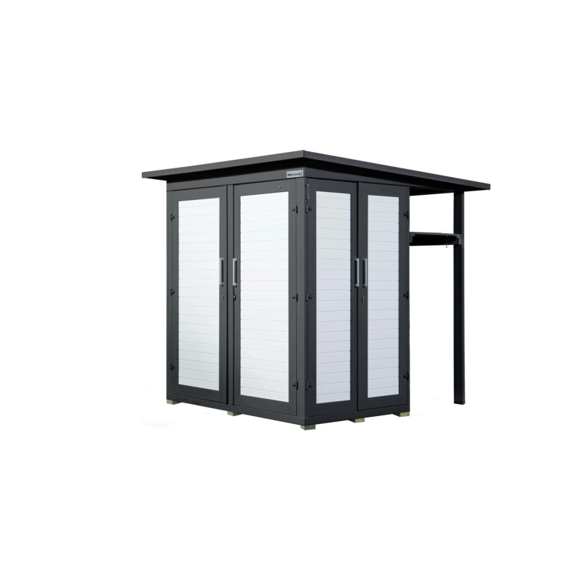 Weka Zahradní skříň Garten Q Multi, antracitová, 217 x 224 x 224 cm