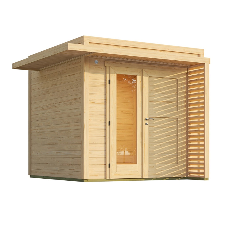 Weka Dřevěný zahradní domek Amberley 19mm, přírodní, 235 x 235 cm