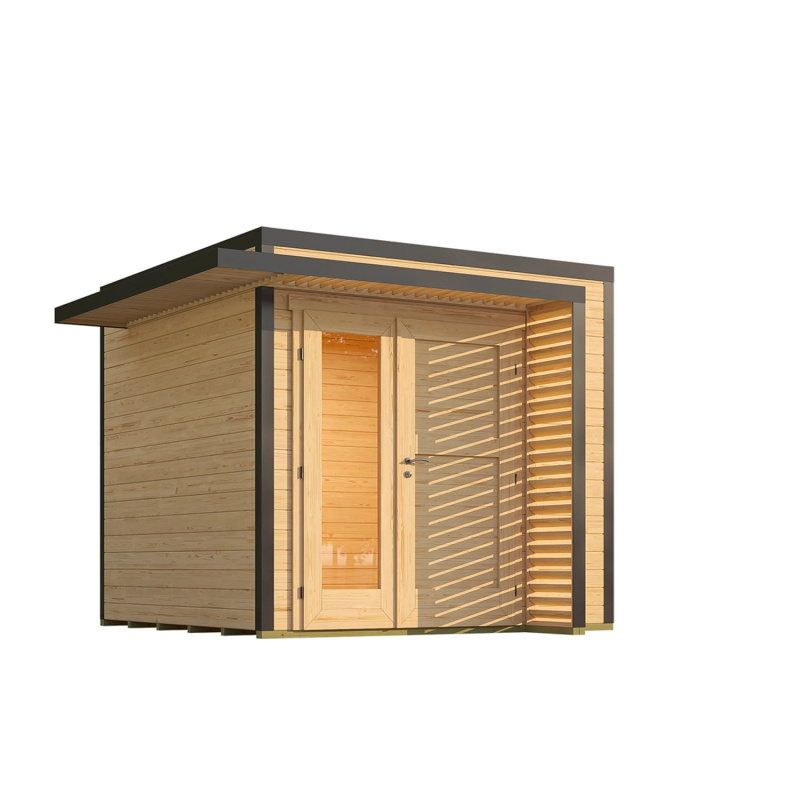 Weka Dřevěný zahradní domek Amberley 28mm V1, přírodní, 250 x 250 cm