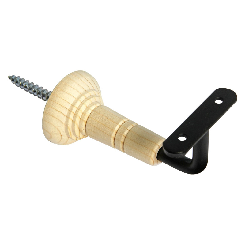 Konzola zábradlí černá se smrkovou patkou, 2 ks