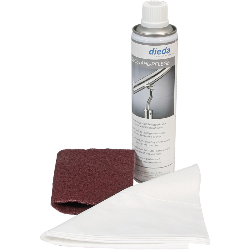 Pečující a čisticí sada na ušlechtilou ocel