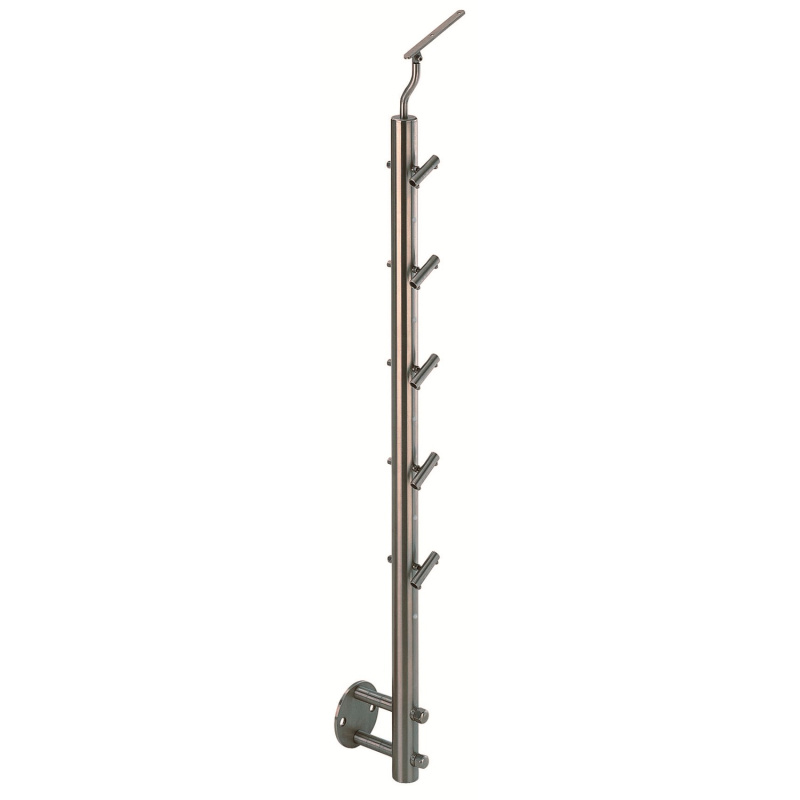 Kulatá podpěra zábradlí V2A s držákem kulaté tyče 100 cm