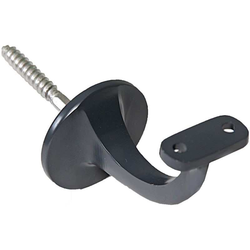 Mosazné konzoly v antracitové barvě pro dřevěné madlo o průměru 52 mm