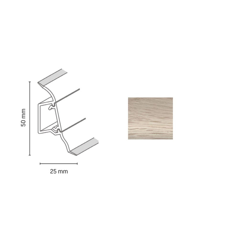 Döllken Profiles Lišta SLK 50 2164 smrk bronholm 50 x 25 x 2500 mm