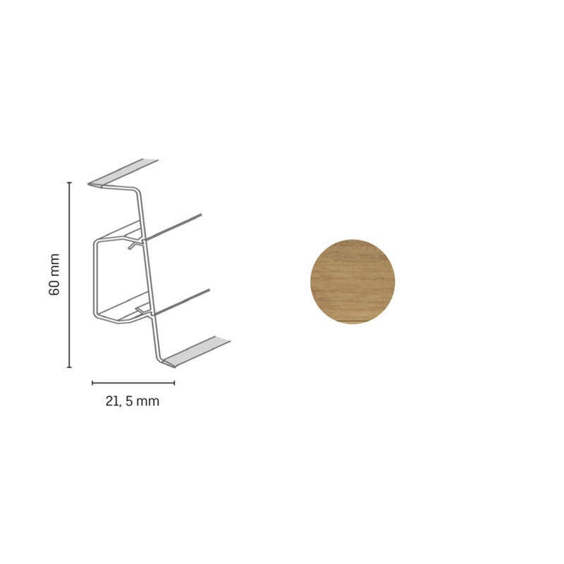 Döllken Profiles Lišta Q SLK 60 3042 60 x 21,5 x 2500 mm