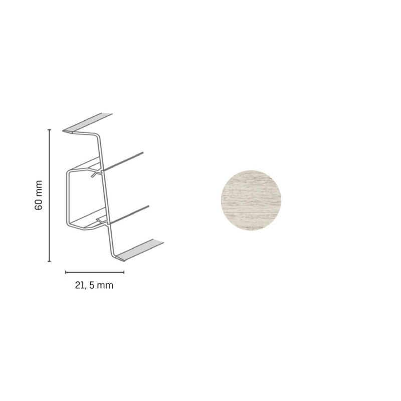 Döllken Profiles Lišta Q SLK 60 3045 60 x 21,5 x 2500 mm