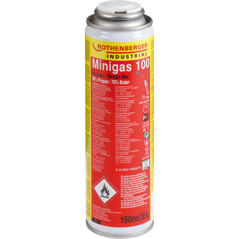 Rothenberger Plynová kartuše Minigas 100, 150 ml