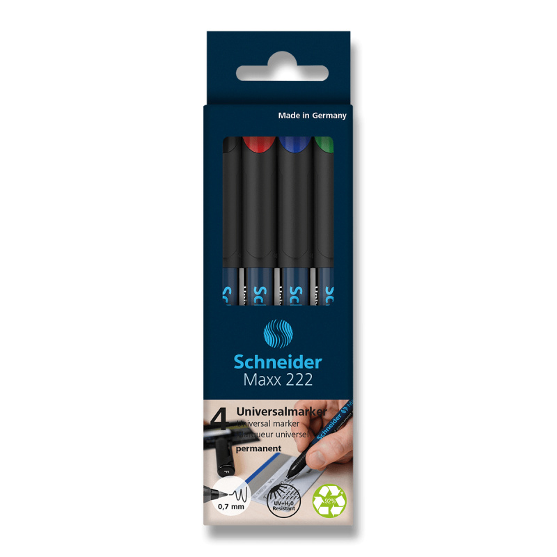 Schneider Maxx 222 F - permanentní popisovač - 4 barvy