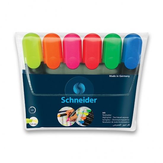 Zvýrazňovač Job souprava 6ks Schneider