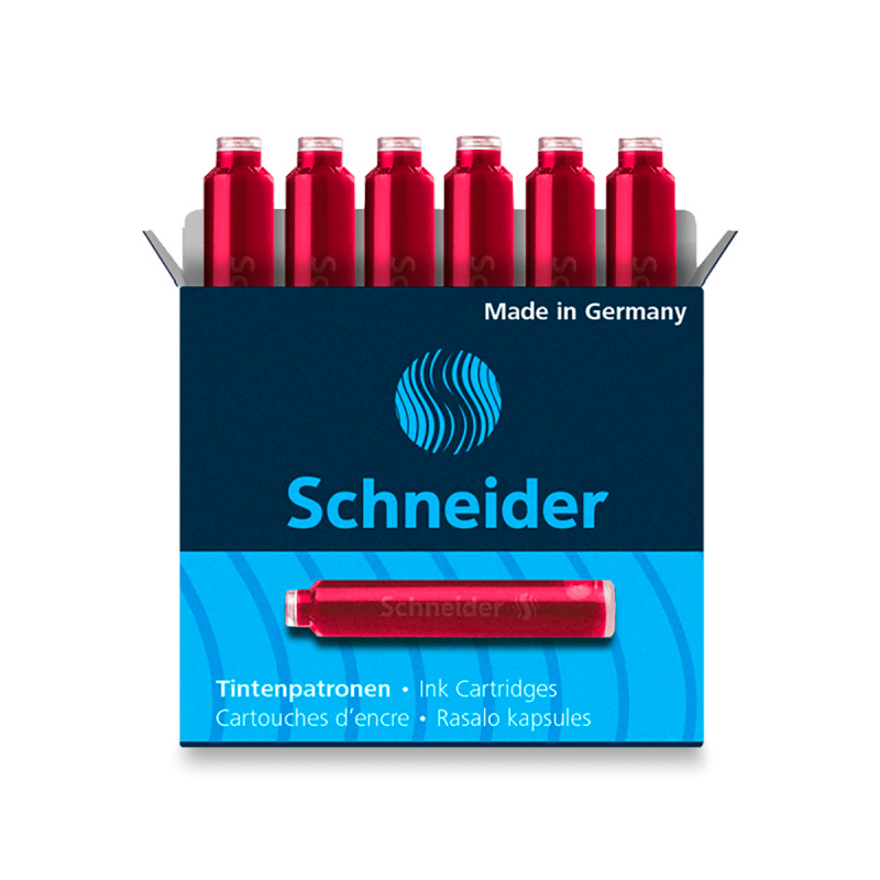 Inkoustové bombičky červené 6 ks Schneider