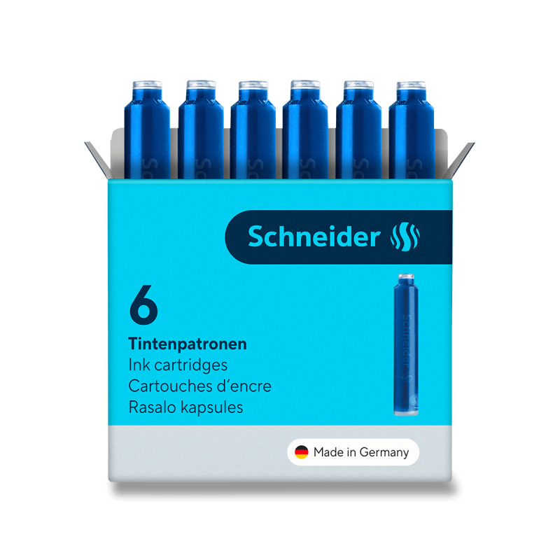 Inkoustové bombičky modré 6 ks Schneider