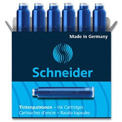 Inkoustové bombičky modré 6 ks Schneider