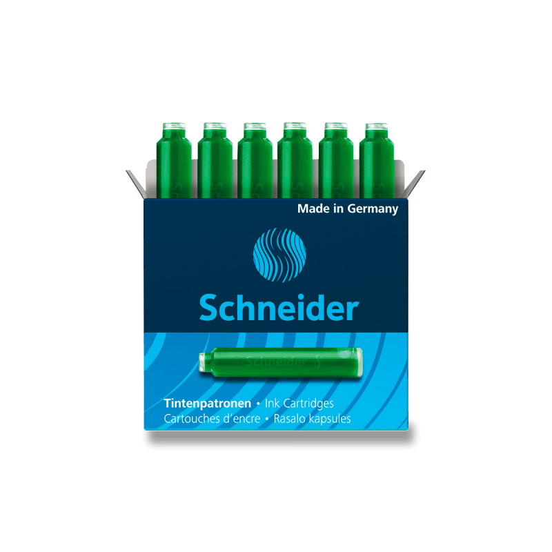 Inkoustové bombičky Schneider, 6 ks zelené