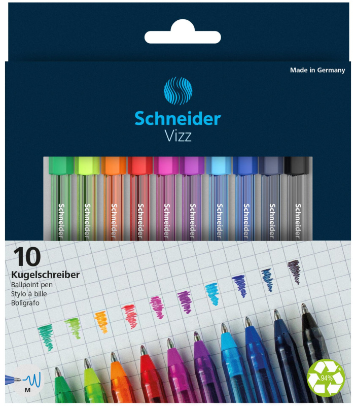 Kuličková tužka Vizz souprava 10 ks Schneider