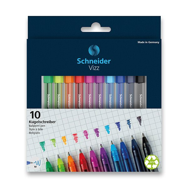 Kuličková tužka Vizz souprava 10 ks Schneider