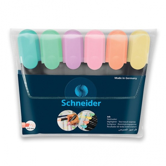 Zvýrazňovač Job Pastel souprava 6ks Schneider