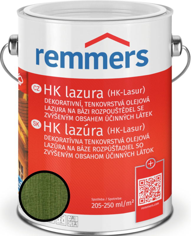 Lazura tenkovrstvá Remmers HK lazura tannengrün, 5 l