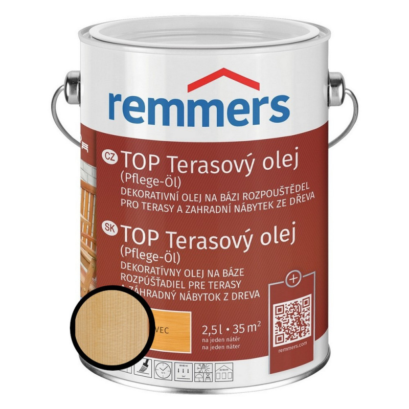 Olej terasový Remmers TOP bezbarvý, 5 l