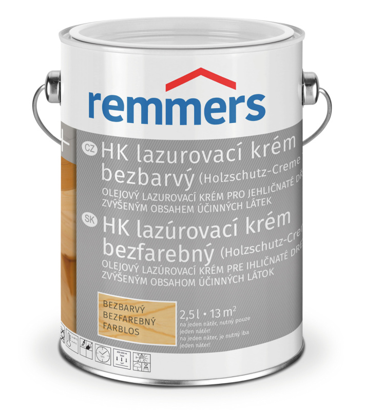 Lazura na dřevo HK lazurovací krém bezbarvý, 0,75 l
