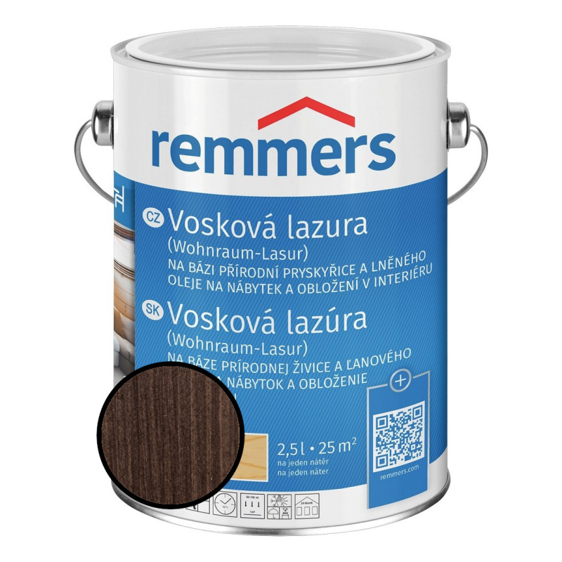 Lazura vosková Remmers mocca, 2,5 l