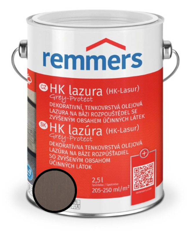 Lazura tenkovrstvá REMMERS HK lazura Grey Protect toskánská šedá 5 l