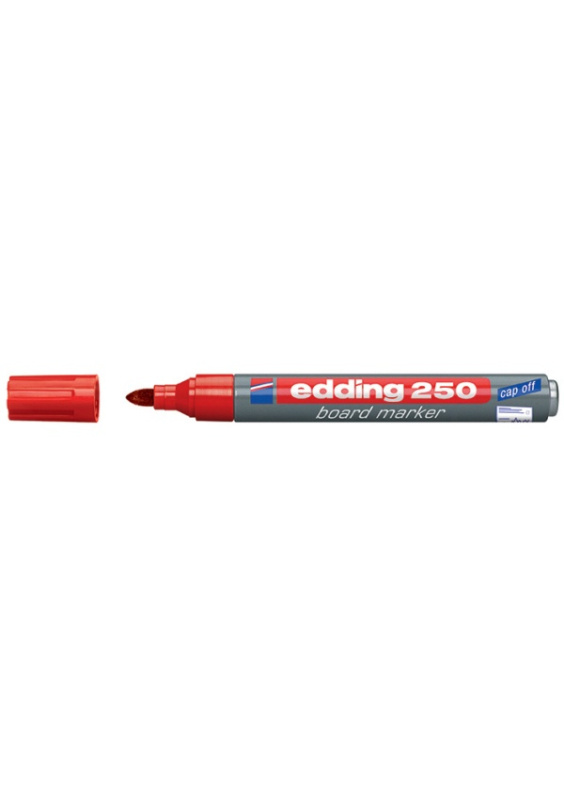 Popisovač EDDING 250 na bílé tabule, červený EDDING