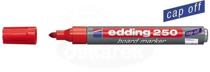 Popisovač EDDING 250 na bílé tabule, červený EDDING