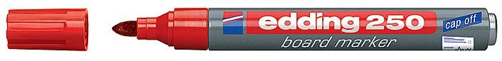 Popisovač EDDING 250 na bílé tabule, červený EDDING
